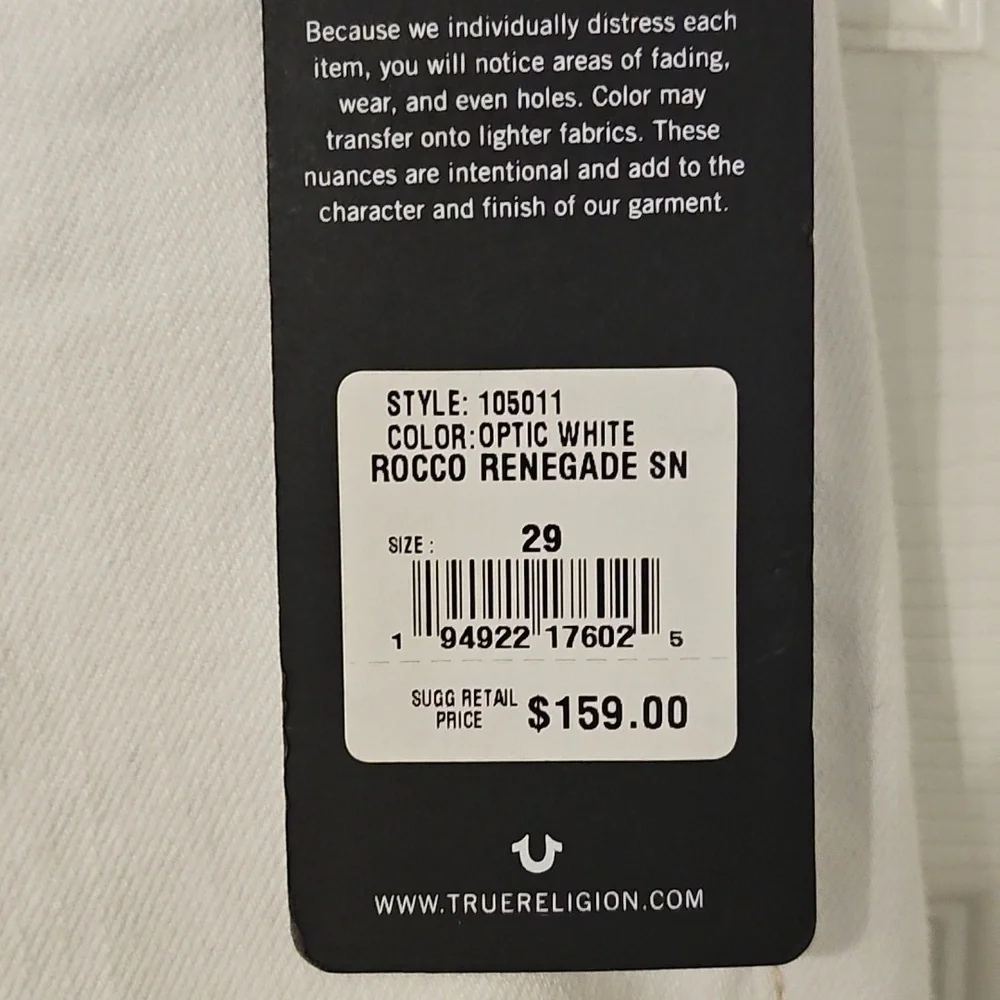 True Religion Women's White Jeans